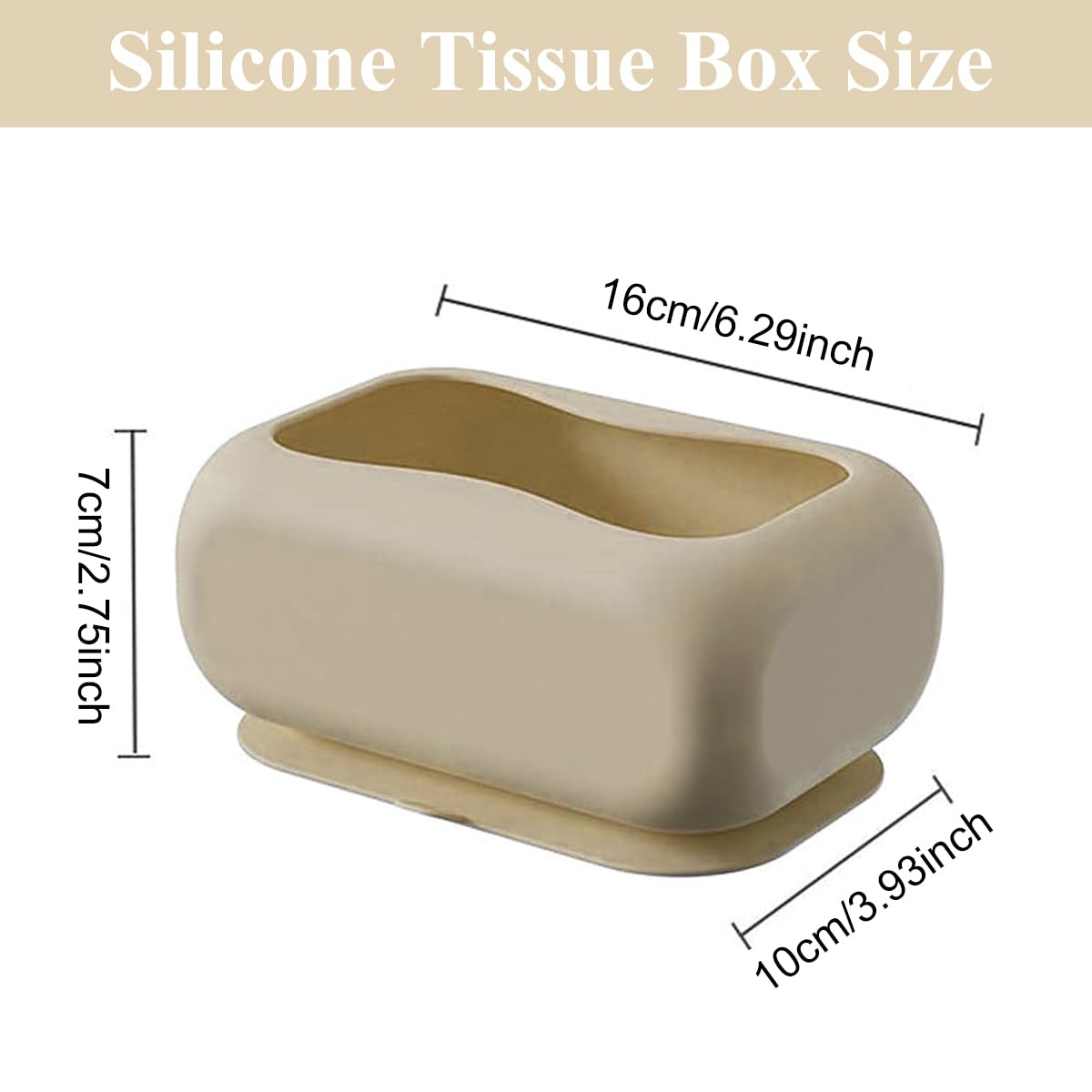 Silicone Tissue Box with Suction Cup