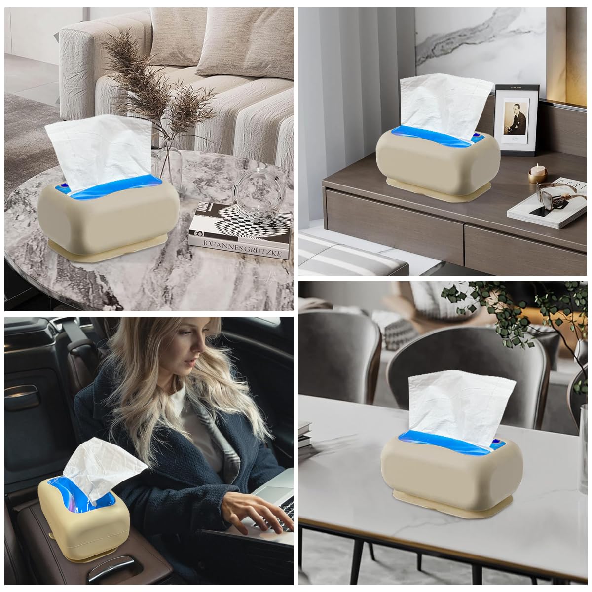 Silicone Tissue Box with Suction Cup