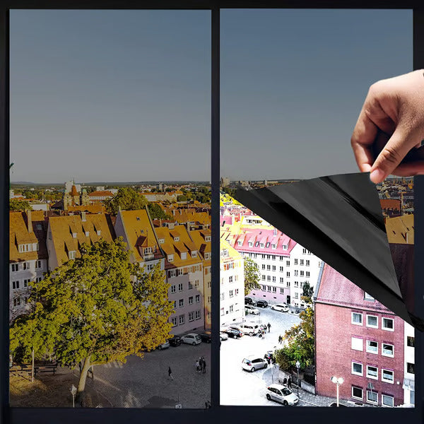 DIY Black Privacy Window Film