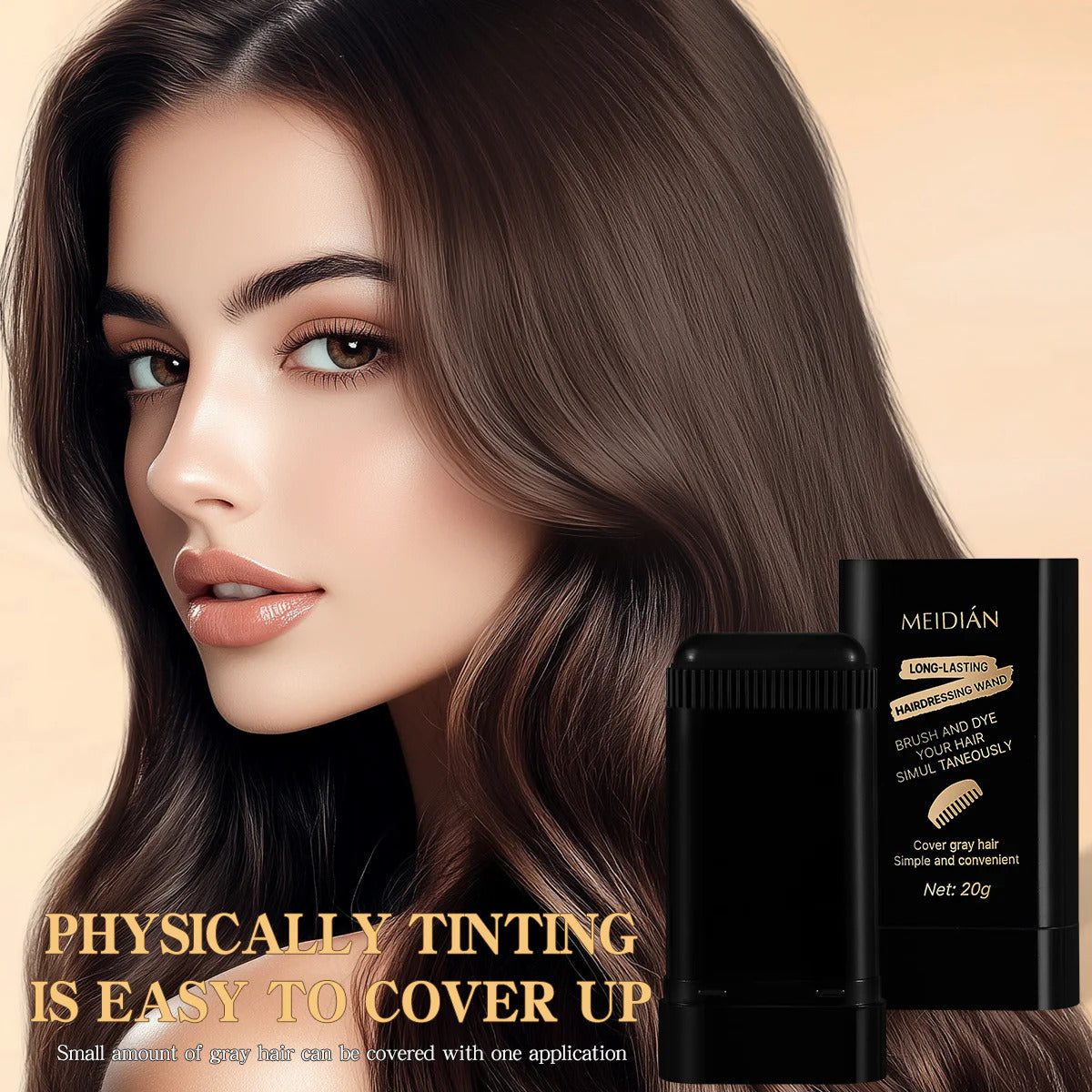 Instant Hair Color Stick with Built-In Comb
