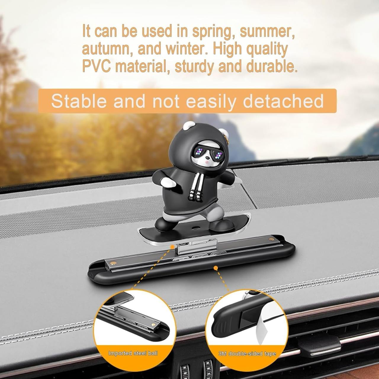 Skate Lover Bear Car Decor