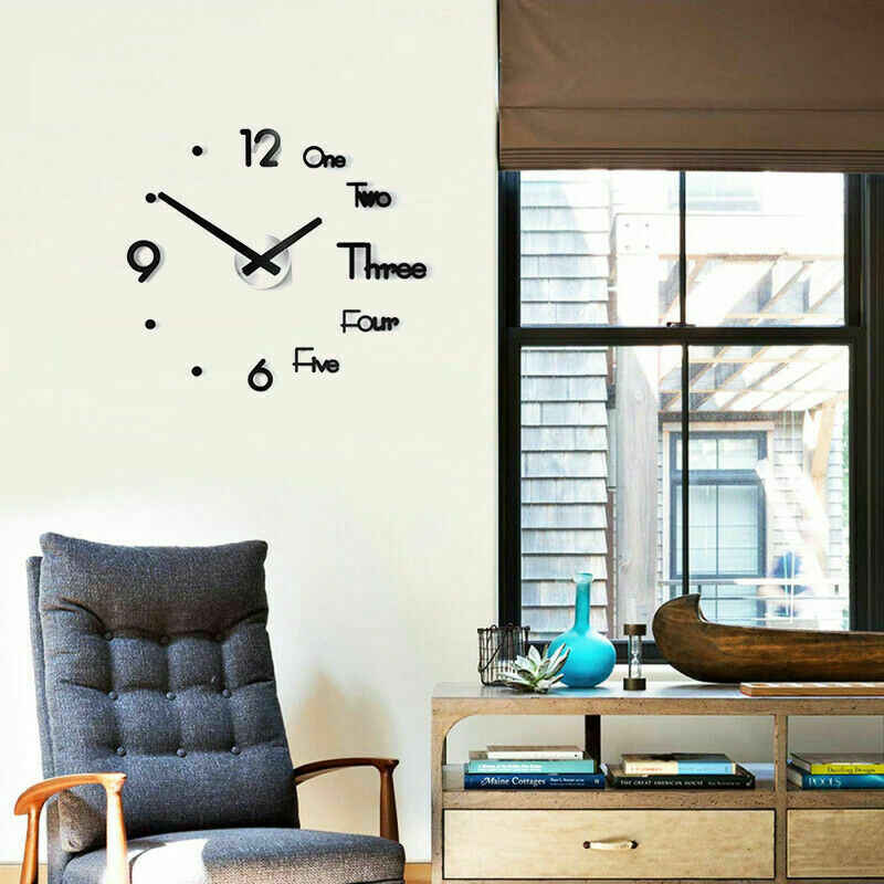 3D Acrylic DIY Frameless Wall Clock