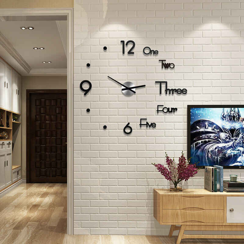 3D Acrylic DIY Frameless Wall Clock