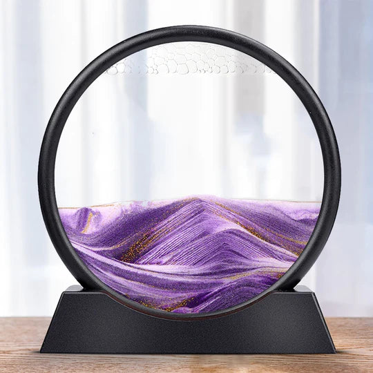Moving 3D Sand Art Round Glass