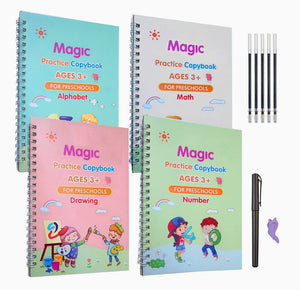 Magic Kids Reusable Writing Practice Book - Set of 4