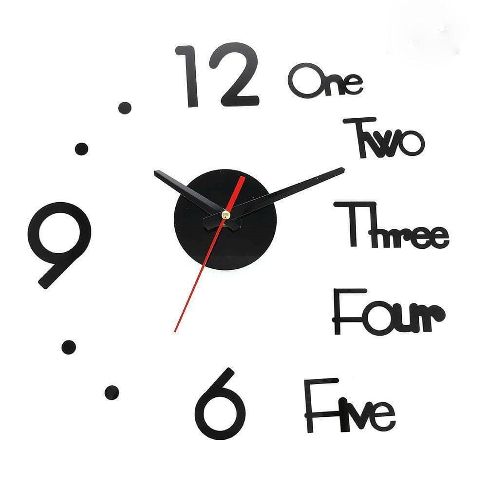 3D Acrylic DIY Frameless Wall Clock