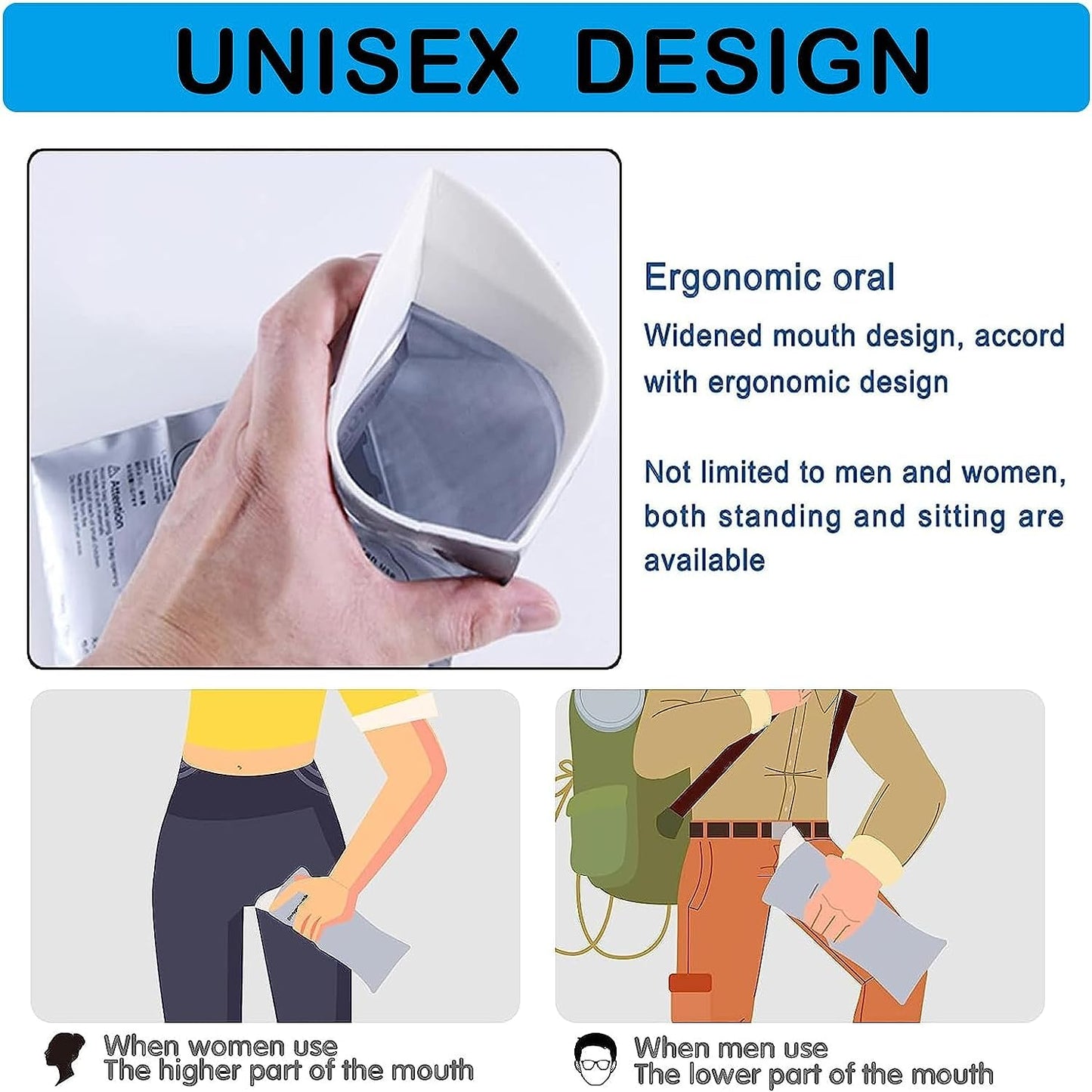 Portable Travel Urinal Bags - Set of 5