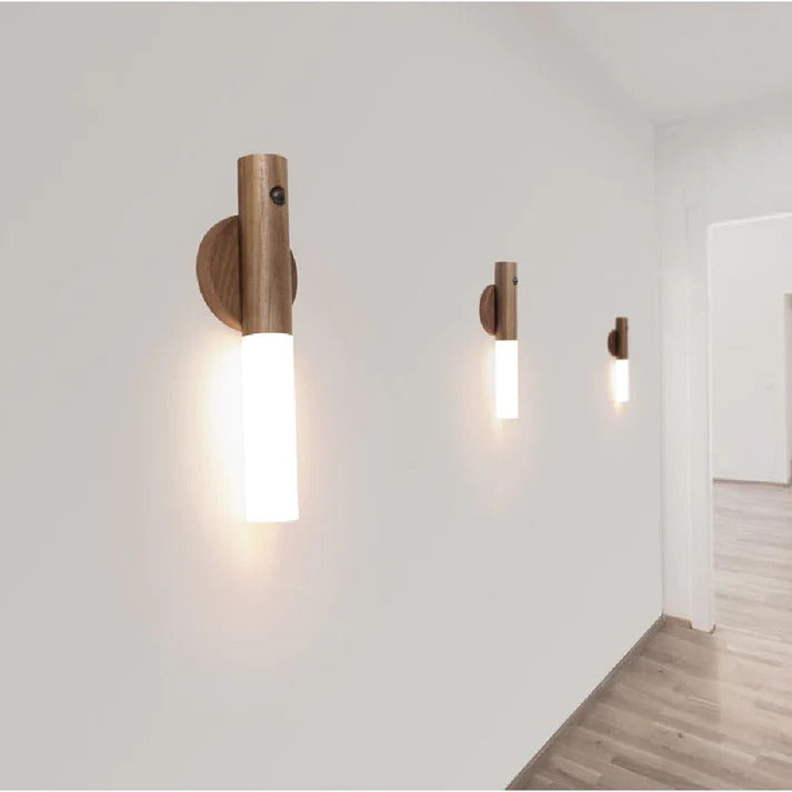 Luminaflux® Wooden Motion Sensor Light