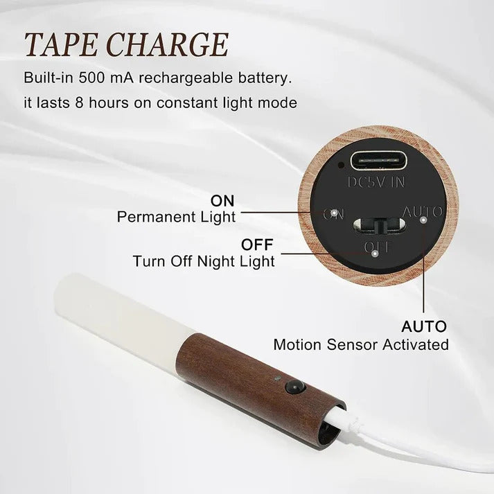 Luminaflux® Wooden Motion Sensor Light