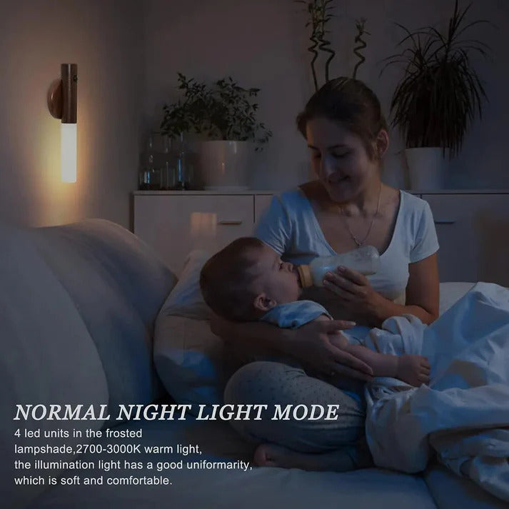 Luminaflux® Wooden Motion Sensor Light