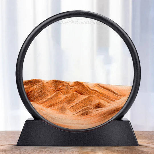 Moving 3D Sand Art Round Glass