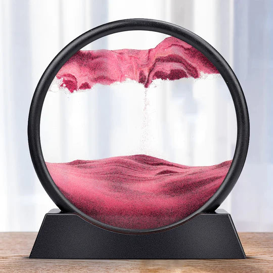 Moving 3D Sand Art Round Glass